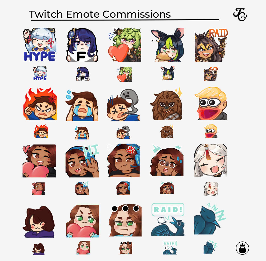 Twitch Emote Commissions (128 x 128)